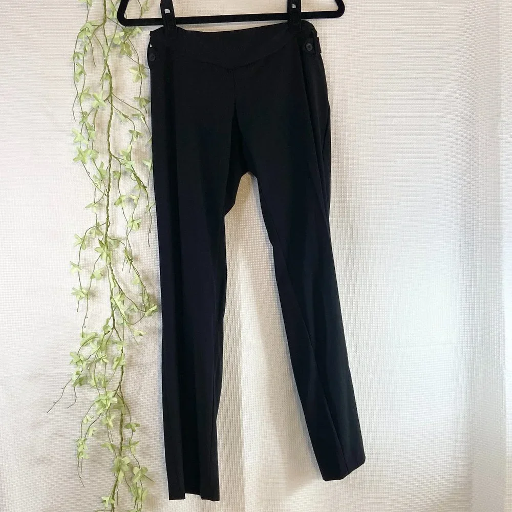 Motherhood Maternity Petite Stretching Suiting Straight Leg Pant Black P…
